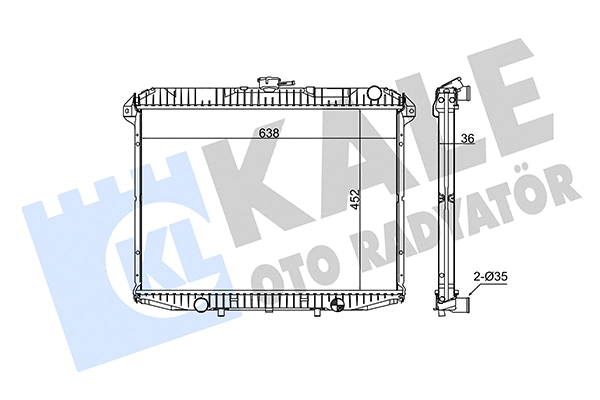 351890 KALE OTO RADYATÖR Радиатор, охлаждение двигателя (фото 1)