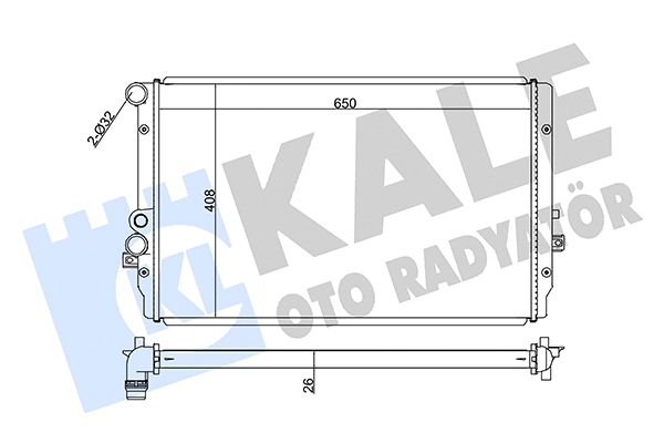 351905 KALE OTO RADYATÖR Радиатор, охлаждение двигателя (фото 1)