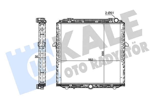 352835 KALE OTO RADYATÖR Радиатор, охлаждение двигателя (фото 1)