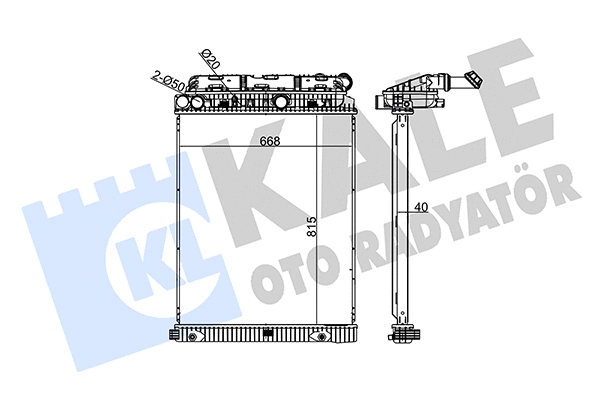 352840 KALE OTO RADYATÖR Радиатор, охлаждение двигателя (фото 1)