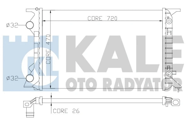 353400 KALE OTO RADYATÖR Радиатор, охлаждение двигателя (фото 1)