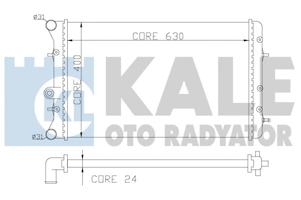 353800 KALE OTO RADYATÖR Радиатор, охлаждение двигателя (фото 1)