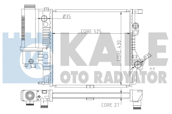 354700 KALE OTO RADYATÖR Радиатор, охлаждение двигателя (фото 1)