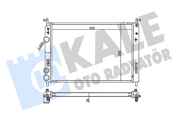 355620 KALE OTO RADYATÖR Радиатор, охлаждение двигателя (фото 1)