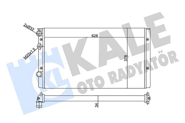 356310 KALE OTO RADYATÖR Радиатор, охлаждение двигателя (фото 1)