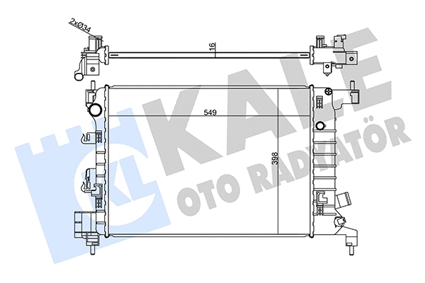 356315 KALE OTO RADYATÖR Радиатор, охлаждение двигателя (фото 1)