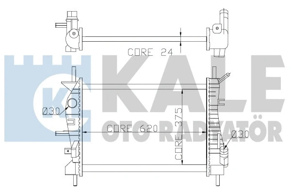 356400 KALE OTO RADYATÖR Радиатор, охлаждение двигателя (фото 1)