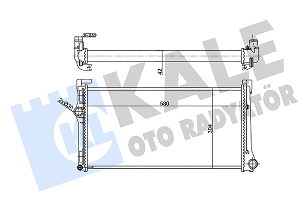 356905 KALE OTO RADYATÖR Радиатор, охлаждение двигателя (фото 1)