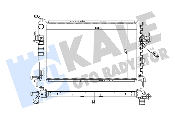 357030 KALE OTO RADYATÖR Радиатор, охлаждение двигателя (фото 1)