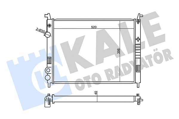 357235 KALE OTO RADYATÖR Радиатор, охлаждение двигателя (фото 1)