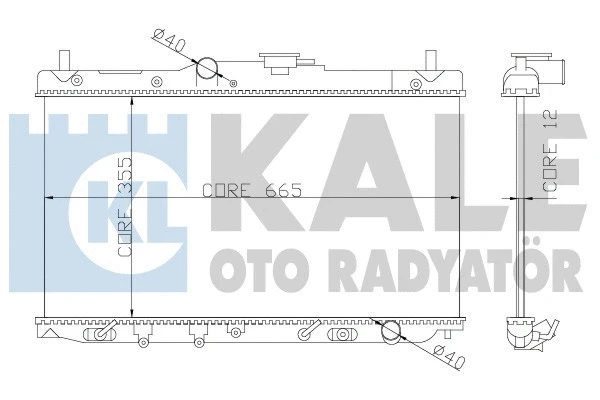 357700 KALE OTO RADYATÖR Радиатор, охлаждение двигателя (фото 1)
