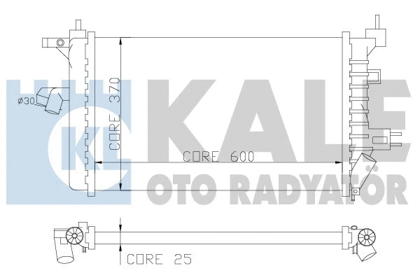 357800 KALE OTO RADYATÖR Радиатор, охлаждение двигателя (фото 1)