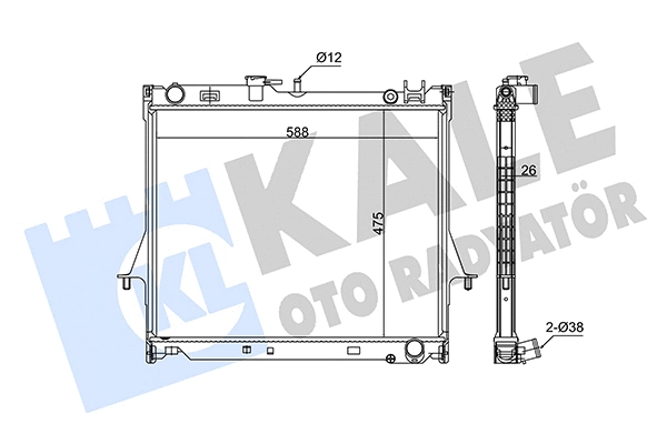 358700 KALE OTO RADYATÖR Радиатор, охлаждение двигателя (фото 1)
