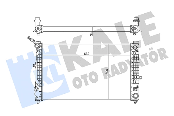 358975 KALE OTO RADYATÖR Радиатор, охлаждение двигателя (фото 1)