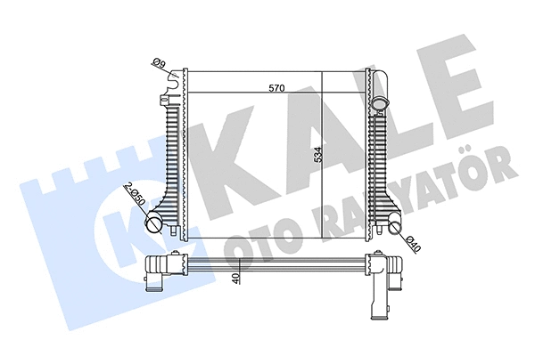 359105 KALE OTO RADYATÖR Радиатор, охлаждение двигателя (фото 1)