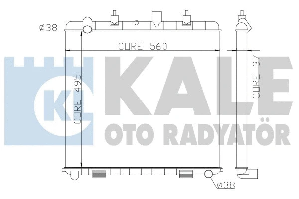 359300 KALE OTO RADYATÖR Радиатор, охлаждение двигателя (фото 1)