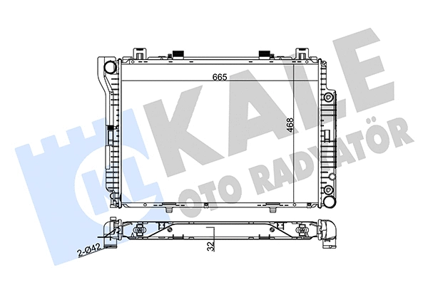 360200 KALE OTO RADYATÖR Радиатор, охлаждение двигателя (фото 1)