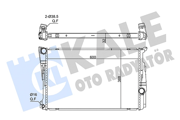 361715 KALE OTO RADYATÖR Радиатор, охлаждение двигателя (фото 1)