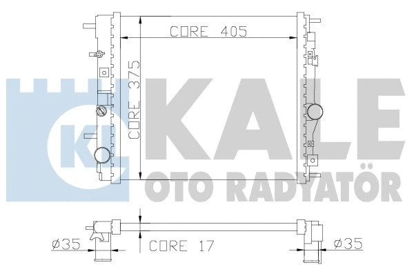 362500 KALE OTO RADYATÖR Радиатор, охлаждение двигателя (фото 1)