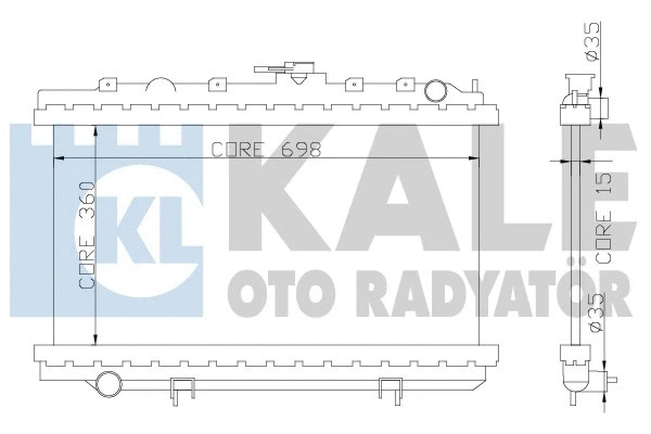 363000 KALE OTO RADYATÖR Радиатор, охлаждение двигателя (фото 1)