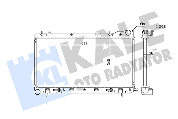 365100 KALE OTO RADYATÖR Радиатор, охлаждение двигателя (фото 1)