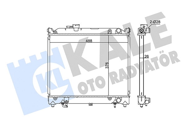 365300 KALE OTO RADYATÖR Радиатор, охлаждение двигателя (фото 1)