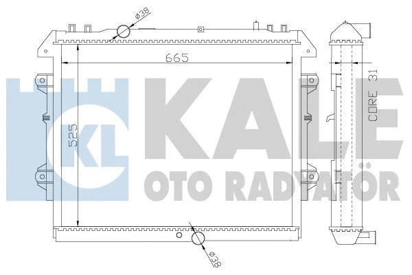 366500 KALE OTO RADYATÖR Радиатор, охлаждение двигателя (фото 1)