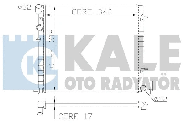 372500 KALE OTO RADYATÖR Радиатор, охлаждение двигателя (фото 1)