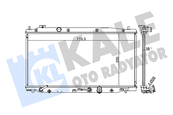 384000 KALE OTO RADYATÖR Радиатор, охлаждение двигателя (фото 1)