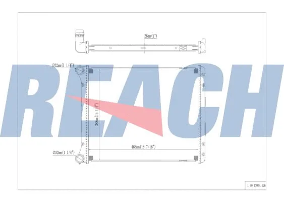 1.40.13074.126 REACH Радиатор, охлаждение двигателя (фото 1)