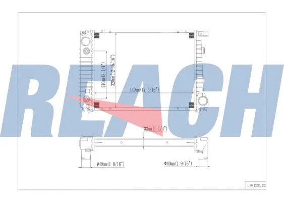 1.40.13235.132 REACH Радиатор, охлаждение двигателя (фото 1)