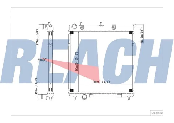 1.40.13370.126 REACH Радиатор, охлаждение двигателя (фото 1)