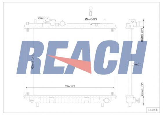 1.40.13549.126 REACH Радиатор, охлаждение двигателя (фото 1)
