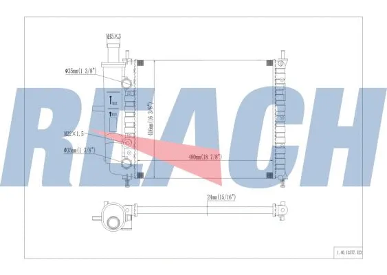 1.40.13577.523 REACH Радиатор, охлаждение двигателя (фото 1)