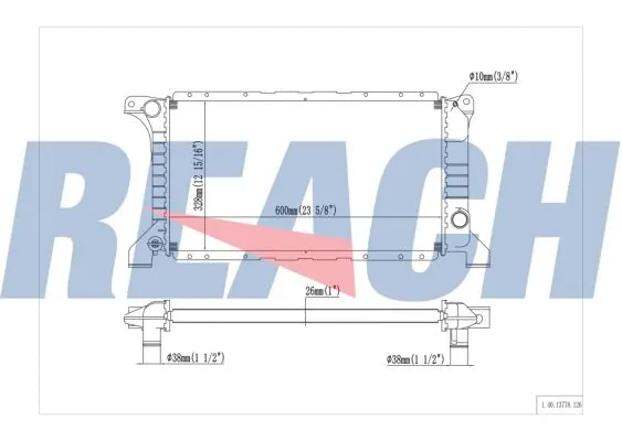 1.40.13778.126 REACH Радиатор, охлаждение двигателя (фото 1)