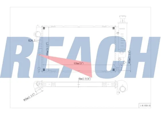 1.40.14520.142 REACH Радиатор, охлаждение двигателя (фото 1)