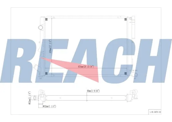 1.40.14679.142 REACH Радиатор, охлаждение двигателя (фото 1)