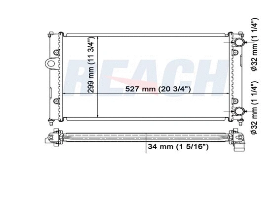 1.40.15681.534 REACH Радиатор, охлаждение двигателя (фото 1)