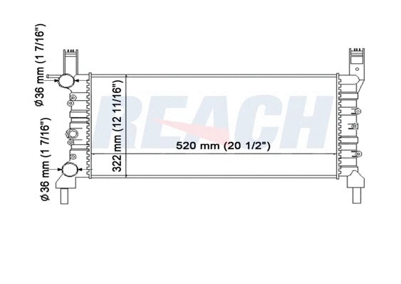 1.40.17016.523 REACH Радиатор, охлаждение двигателя (фото 1)