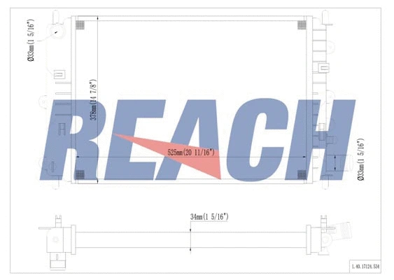 1.40.17124.534 REACH Радиатор, охлаждение двигателя (фото 1)