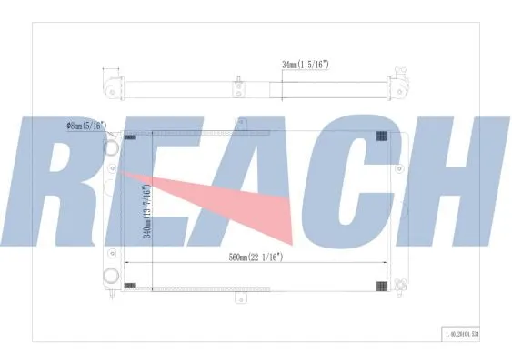 1.40.20104.534 REACH Радиатор, охлаждение двигателя (фото 1)