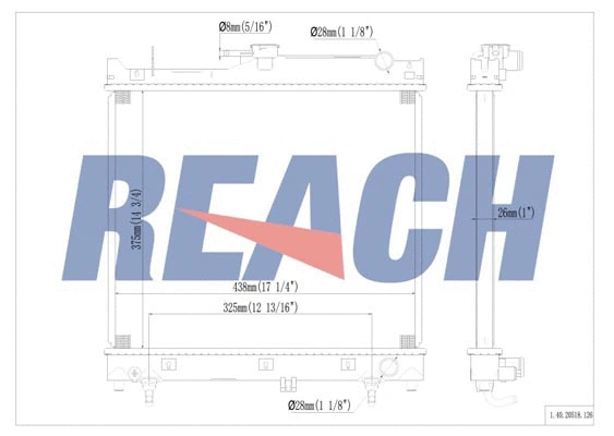 1.40.20518.126 REACH Радиатор, охлаждение двигателя (фото 1)