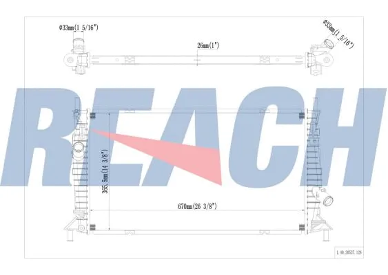 1.40.20537.126 REACH Радиатор, охлаждение двигателя (фото 1)