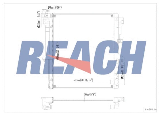 1.40.20579.116 REACH Радиатор, охлаждение двигателя (фото 1)
