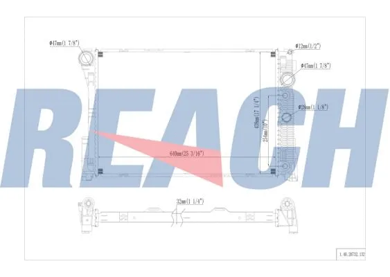1.40.20732.132 REACH Радиатор, охлаждение двигателя (фото 1)
