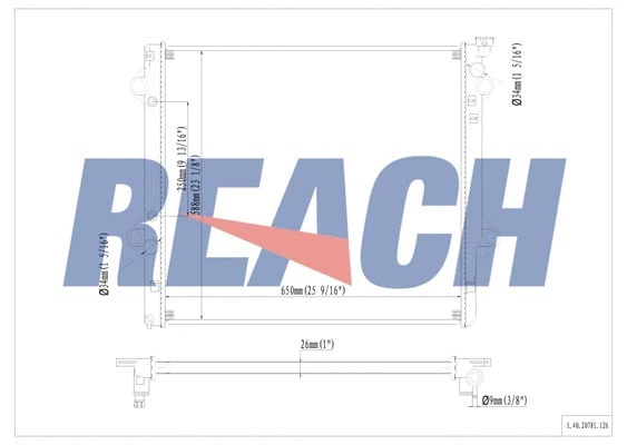 1.40.20781.126 REACH Радиатор, охлаждение двигателя (фото 1)
