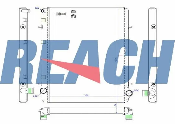 1.40.20796.534 REACH Радиатор, охлаждение двигателя (фото 1)