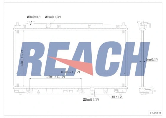 1.40.20810.016 REACH Радиатор, охлаждение двигателя (фото 1)