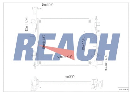 1.40.20928.116 REACH Радиатор, охлаждение двигателя (фото 1)