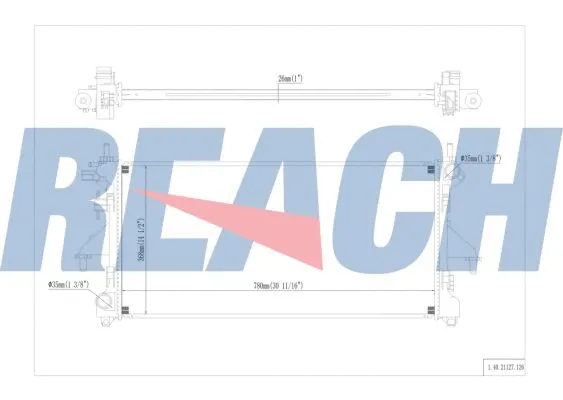 1.40.21127.126 REACH Радиатор, охлаждение двигателя (фото 1)